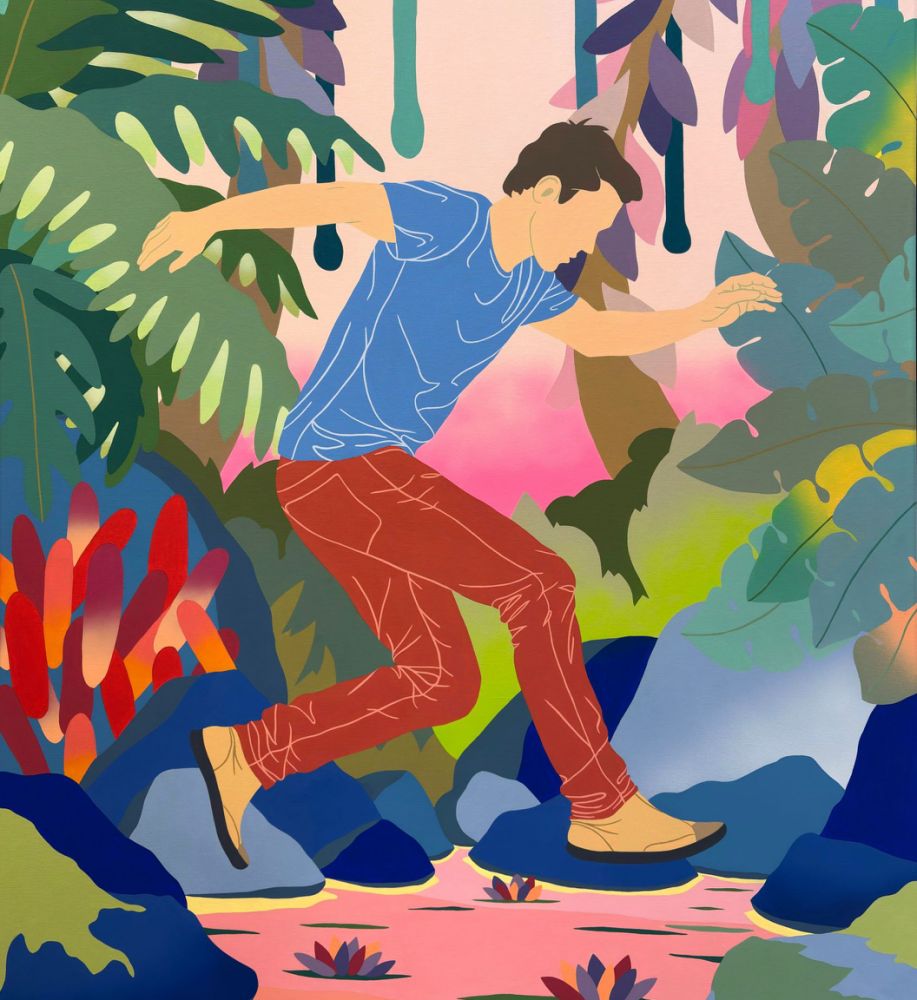 Au fil de l'eau, 180 cm x 120 cm